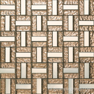 Smooth Surface Aluminum And Glass Mosaic